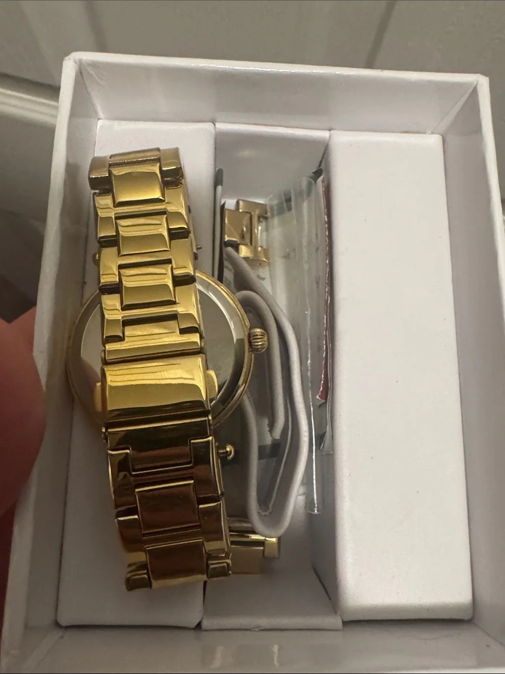 Peugeot Gold-Tone Crystal Bezel Women’s Watch with White Dial brand new with box